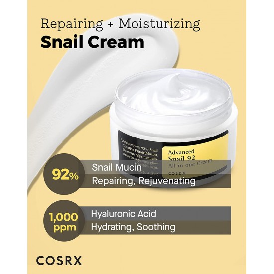 COSRX - Advanced Snail 92 All In One Cream 100ml 8809416470016 www.tsmpk.com