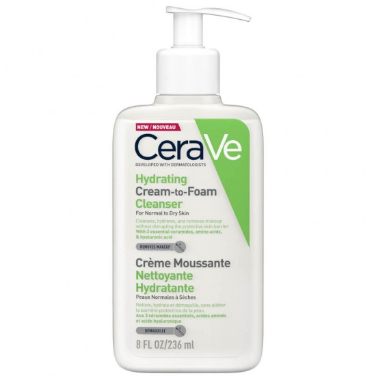 CeraVe - Hydrating Cream to Foam Cleanser 236ml 3337875743563 www.tsmpk.com