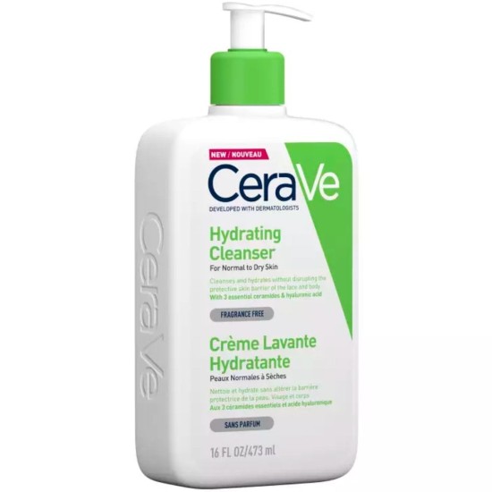 Cerave - Hydrating Hyaluronic Acid Plumping Cleanser for Normal to Dry Skin 473ml 3337875597333 www.tsmpk.com