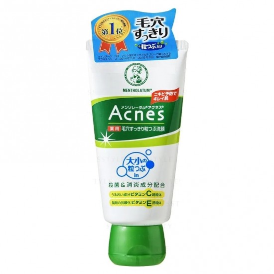Rohto Mentholatum - Acnes Creamy Face Scrub 130g 4987241125081 www.tsmpk.com