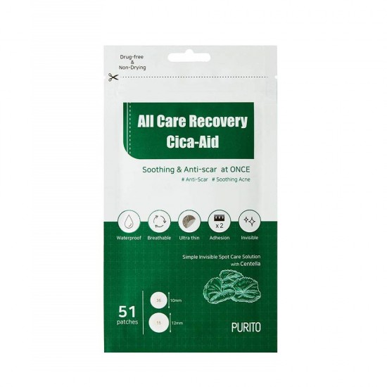 Purito - All Care Recovery Cica-Aid 51 Pimple Patches 8809563100330 www.tsmpk.com
