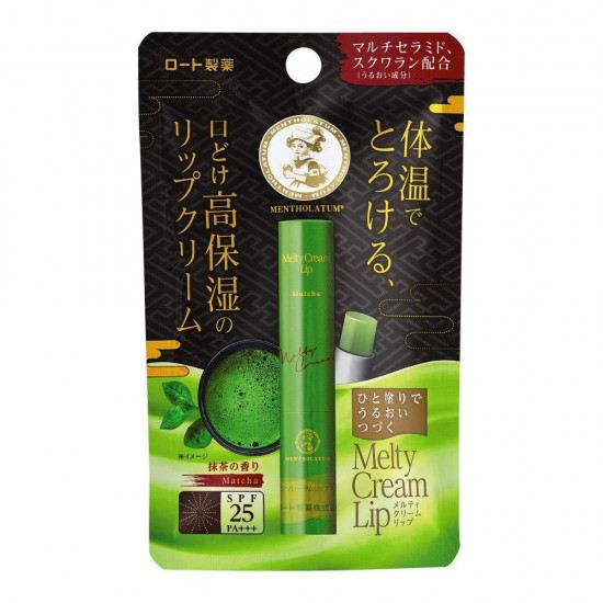 Rohto Mentholatum - Melty Cream Lip Balm SPF 25 PA+++ Matcha Green Tea 2.4g 4987241160242 www.tsmpk.com