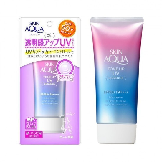 Rohto Mentholatum - Skin Aqua Tone Up UV Essence Lavender SPF 50+ PA++++ 80g 4987241157754 www.tsmpk.com
