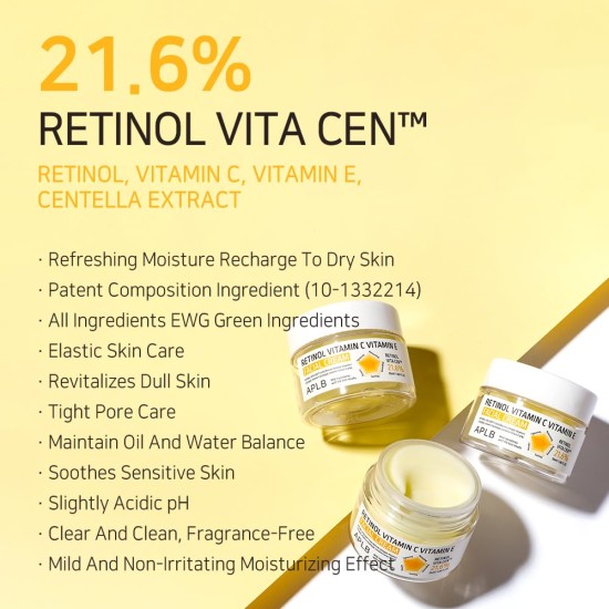 APLB - Retinol Vitamin C Vitamin E Facial Cream 55ml