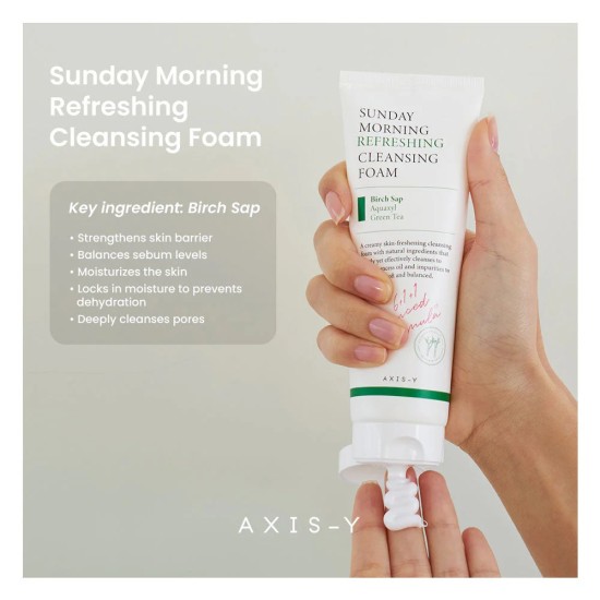 AXIS-Y - Sunday Morning Refreshing Cleansing Foam 120ml 8809634610096 www.tsmpk.com