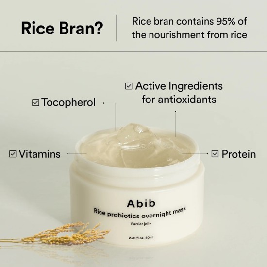 Abib - Rice Probiotics Overnight Mask Barrier Jelly 80ml