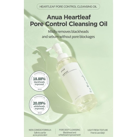 Anua - Heartleaf Pore Control Cleansing Oil 200ml 8809640732829 www.tsmpk.com