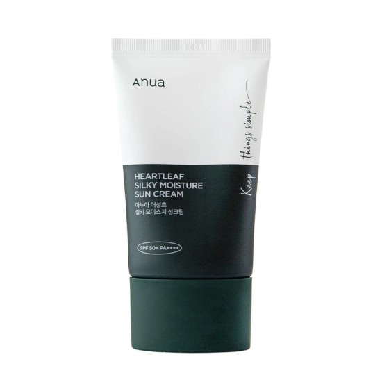 Anua - Heartleaf Silky Moisture Sun Cream SPF 50+ PA++++ 50ml 8809640733185 www.tsmpk.com