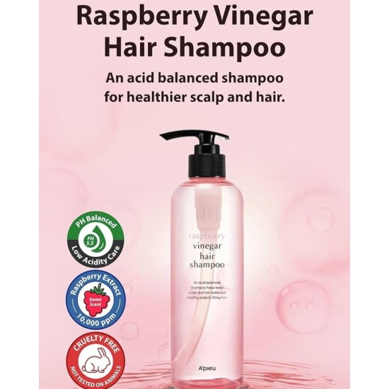 Apieu - Raspberry Vinegar Hair Shampoo 500ml 8809581460287 www.tsmpk.com