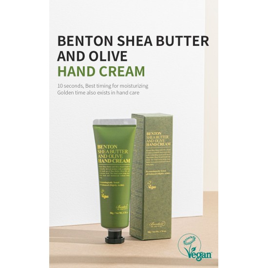 Benton - Shea Butter and Olive Hand Cream 50g 8809566990570 www.tsmpk.com