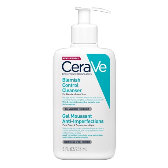 Cerave - Blemish Control Face Cleanser with 2% Salicylic Acid & Niacinamide for Blemish-Prone Skin 236ml