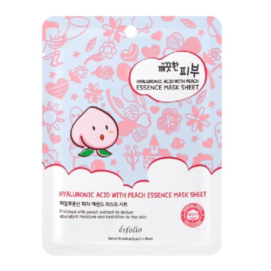 Esfolio - Hyaluronic Acid With Peach Essence Sheet Mask 