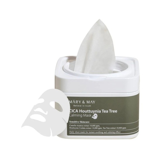 Mary&May - Cica Houttuynia Tea Tree Calming Mask 30 sheets