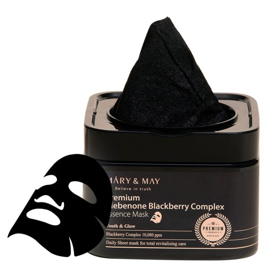 Mary&May - Premium Idebenone Blackberry Complex Essence Mask 20 sheets