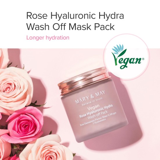 Mary&May - Rose Hyaluronic Hydra Wash Off Mask Pack 125g