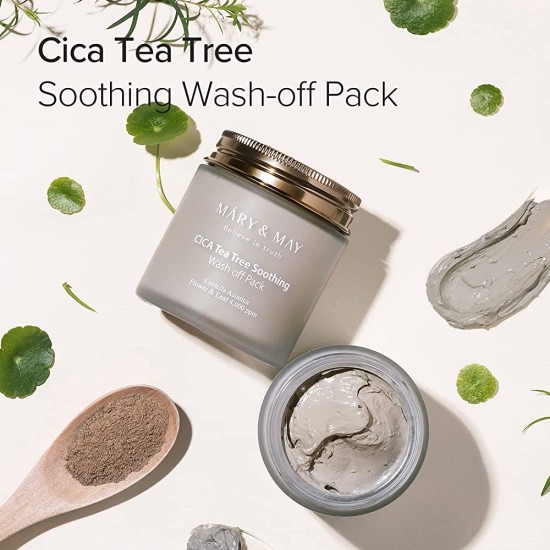 Mary&May - Wash Off Cica Tea Tree Soothing Mask Pack 125g 8809670681579 www.tsmpk.com