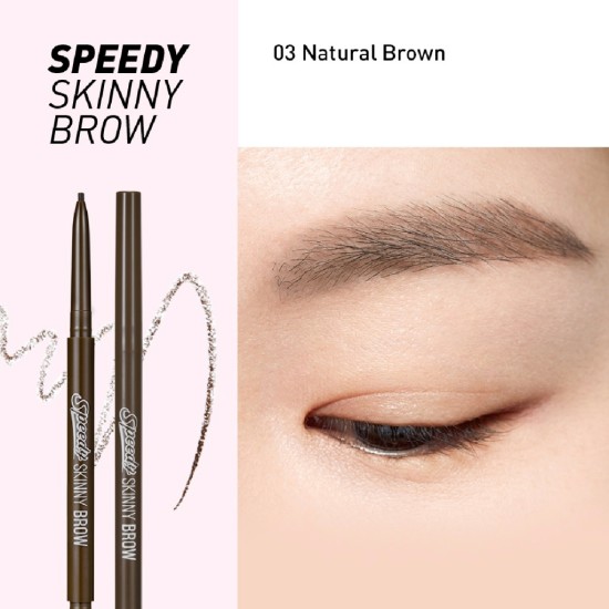 Peripera - Speedy Skinny Brow No 03 Natural Brown 7g