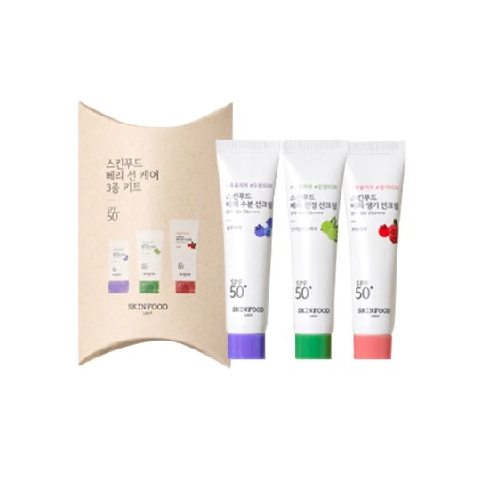 Skinfood - Berry Sun Care Kit 3 pcs 15ml each - SPF 50+ PA++++ 8809032673532 www.tsmpk.com