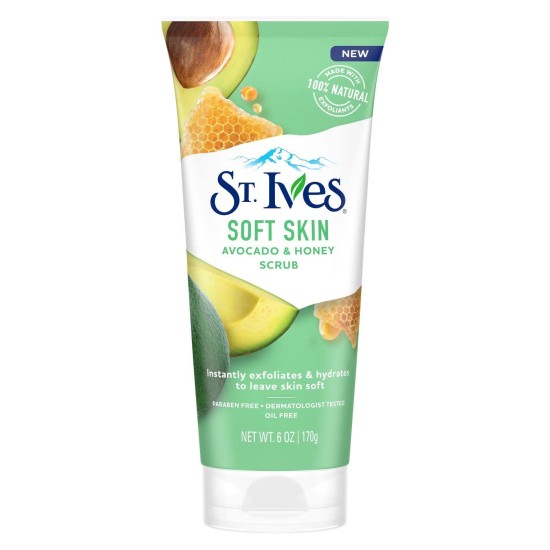 St Ives - Soft Skin Avocado and Honey Scrub 170g 077043000953 www.tsmpk.com