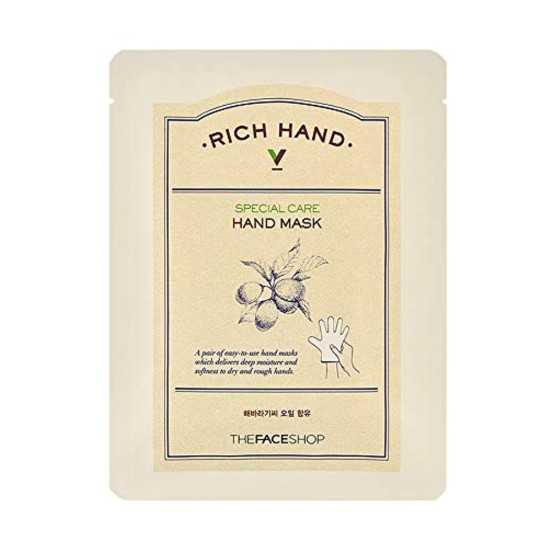 The Face Shop - Rich Hand V Special Care Hand Mask (1 pair) 8806182575563 www.tsmpk.com