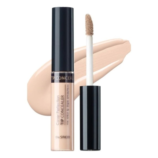 The Saem - Cover Perfection Tip Concealer No 1.25 Light Beige SPF 28 PA++ 6.5g