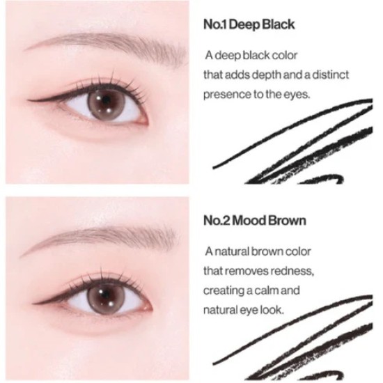 Unleashia - Easy Glide Flat Eyeliner No.1 Deep Black