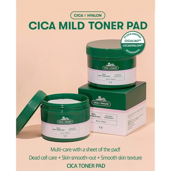 VT - Cica Mild Toner Pad 60pcs