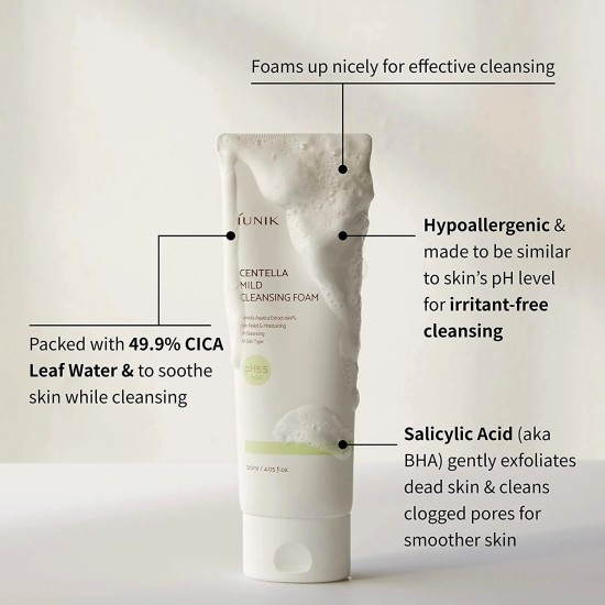 iUNIK - Centella Mild Cleansing Foam 120ml 8809728080248 www.tsmpk.com