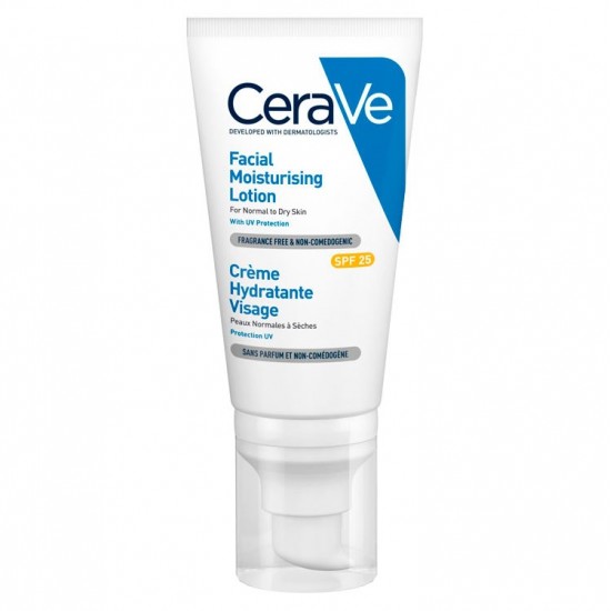 CeraVe - AM Facial Moisturising Lotion SPF25 for Normal to Dry Skin 52ml 3337875597487 www.tsmpk.com