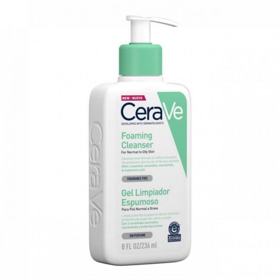 CeraVe - Foaming Cleanser for Normal to Oily Skin 236ml 3337875597197 www.tsmpk.com