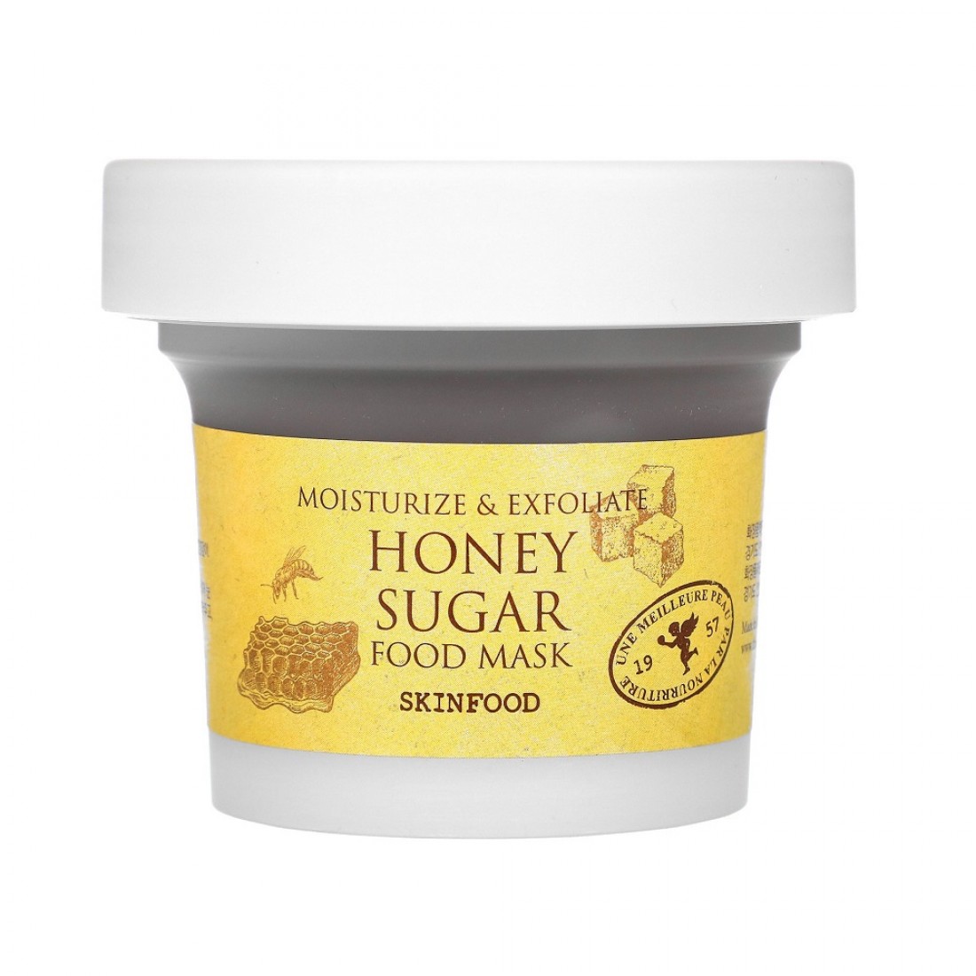 Маска food. Skinfood маска для лица. Skinfood маска медовая с черным сахаром Black Sugar Honey Mask.